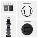 Fi New Series 3+ Smart Dog Tracker Collar [12 Month Membership Included] GPS Tracker for Dogs with Health & Behavior Monitoring, Escape Alerts, Waterproof, LED, Apple Watch Compatible (Gray, Large)