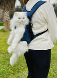 Pet Backpack Carrier for Cats and Small Dogs, Front-Facing Legs Out Pet Carrier, Adjustable Hands-Free Travel Backpack Carrier for Walking, Hiking, and Outdoor Use (Medium)