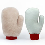 Gracefur Ultra-Soft Sheepskin Grooming Mitts for Horses – 2-in-1 Lambswool Applicator Wipe Mitt for Tack, Saddle & Boot Cleaning, Leather Care – Perfect Washing Gloves for Sensitive Horses(Pink)