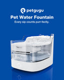 PETGUGU AI Cat Water Fountain with App Monitoring, Ultra-Quiet Automatic Pet Water Dispenser, Wireless Pump, 8-Layer Filtration BPA-Free, WiFi Cat Drinking Fountain for Cats and Dogs (2.4G Only)