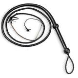 4 ft Equestrian Training Whip – Flexible Cowhide Leather Whip for Sound Practice, Horse Handling, & Costume Use