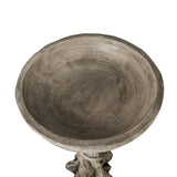 SunJet 25” High x 17” Diameter Outdoor Bird Bath with Goddess Pedestal Design - Fibre Reinforced Concrete Birdbaths for Garden, Patio, Yard, Lawn Décor