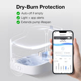 PETGUGU Cat Water Fountain Indoor Cat Fountain with Wireless Pump, 8 Layers Filters, 2L Pet Water Fountain, Automatic Dog Water Dispenser