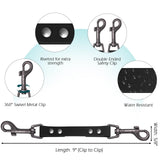 PetBonus Waterproof Dog Collar Safety Clip, Double Ended Leash Backup Clasp
