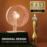 FunstersTail Super Silent Hamster Wheel 10.4 Inch, Magnetic Large Rat Wheel for Chinchilla, Gerbil, Guinea Pig, Cat, Mouse, Sugar Glider and Dwarf, Syrian Hamster Accessories (Cream White)