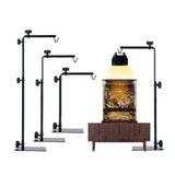 GVWRATW Reptile Lamp Stand, Adjustable 15.5-35 Inch Floor Light Holder for Heat Lamp & Dome, Metal Bracket for Terrarium Lighting & Heating.