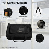 Custom Pet Carrier with Embroidered Name for Small Cat or Dog up to 12 lbs