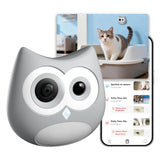 SiiPet Litter Box Camera – AI Cat Health Monitoring, Records Cat's Toileting Behavior, Abnormal Alerts, Fits Automatic & Standard Litter Boxes, Multi-Cat Support, Cat Cam with Night Vision(Grey)