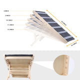 Dog Ramp, Folding Portable Pet Ramp for Dogs and Cats, 43.3" Long High Traction Dog Ramps for Car Bed Couch, 5 Adjustable Height from 15.35” to 23.23”, Rated for 132 lbs