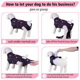 PetWarm Dog Surgical Recovery Suit, Recovery Suit for Female Male Dogs, Professional Pet Recovery Shirt Abdominal Wounds Bandages Prevent Licking Onesies for Dogs, Galaxy Pattern, Black, XS
