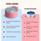 Cool Bowl 1.2L Cooling Dog Water Bowl – Plug-in Refrigerated Pet Bowl for Large, Medium, Small Dogs – Non-Slip Base, Dishwasher Safe, Keeps Water Cold for Summer Hydration