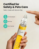 GROWNSY Electric Nasal Aspirator for Pet, Whisper-Quiet Nose & Ear Suction for Dogs, Cats, Puppies & Kittens, Adjustable Suction, Food-Grade Silicone, Relieve Congestion, Clear Milk, Clean Ears