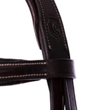 Equinavia Saga Adjustable Padded Fancy Stitched Figure 8 Bridle with Reins - Chocolate Brown - Horse
