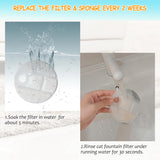 16 Pack Dog Water Fountain Replacement Filters for Petlibro Capsule Dog Fountain PLWF008,Pet libro filters with Replacement Pre-Filter Pump Sponges.