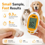 FDK 5 Seconds Pet Blood Sugar Glucose Monitor Kit for Dogs & Cats