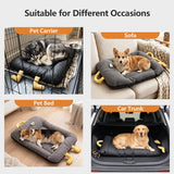 Marchul Dog Bed, Pet Bed Mat with Removable Faux Leather & Plush Covers
