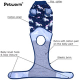 PetWarm Dog Suit for Surgery Recovery, Clothes for Dogs, Dog Bodysuit for Recovery, Cone Alternative for Post-Operative Use, Prevents Licking and Scratching, Unicorn Pattern, Blue, XS
