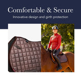 LeMieux Show Jumping Sensitive EuroJump Square Saddle Pad - English Saddle Pads for Horses - Equestrian Riding Equipment and Accessories (Black - Large)