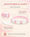 GoldTiger Angel Wing Cat Collar, Breakaway Adjustable 9.8-11.8 Inch Canvas Collar, Lightweight 0.26 oz Cute Cat Collar with Cat Charm for Cats, Kittens, and Small Pets (Red)