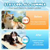YAWOTA Dog Cooling Mat, 2026 Upgraded Pet Cooling Pad for Dogs Cats, No Water Needed, Ideal for Indoor Outdoor Use, Solid Gel Based Self, Portable Dog Cool Bed for Summer (Gray, Medium)