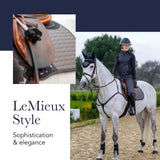 LeMieux Show Jumping Sensitive EuroJump Square Saddle Pad - English Saddle Pads for Horses - Equestrian Riding Equipment and Accessories (Black - Large)
