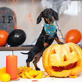 JpGdn 100PCS Halloween Dog Bandanas Bulk Kerchief Triangle Bibs Scarves Scarfs Pumpkin Bats Ghost Spider Owls Pattern for Girl Boy Small Medium Large Puppies Doggie Cat Halloween Grooming Costume