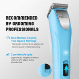 FuzzyFix Professional Dog Clippers for Grooming - 2 Speed Detachable Blade Pet Grooming Kit for Thick Curly Matted Coats - Low Noise Heavy Duty Cordless Hair Trimmer for Animal