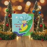 Colorful illustration of a character named Chyna Bug with a tree and sky background