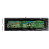 Aussie Aquariums 3.0 Wall Mounted Fish Tank Kit with LED Lighting, Built-in Filter System, Modern Space-Saving Design, Complete Accessories Set (Panoramic, Black)