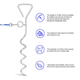 Relux Dog Tie Out Cable and Stake,16 Inch Heavy Duty Dog Anchor Spiral Stake for Small to Medium Dogs (Blue-16FT 2Pack)