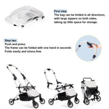 PJDDP Cat Stroller, Pet Cart,Foldable Pet Stroller for Large Cat Or Small Dogs with Detachable Carrier,Lightweight,Mesh Windows,Breathable,Clear