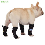 PetWarm Dog Recovery Sleeve 4pcs Set, Dog Leg Sleeve, Ideal for Comfort and Support During Pet Recovery, Suitable for Active or Support Recoverying Pet Use, Black, S