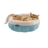 BALANCE Cat Beds for Indoor Cats, Washable Round Cat Bed, Cute Kitten Bed with Anti-Slip Bottom for Kitty and Puppy, 18 Inches, Dream Blue