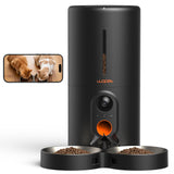 WOPET Automatic Cat Feeder with Camera for Two Cats, 6L Automatic Dog Feeder with HD Video and Night Vision, 5G/2.4G WiFi Pet Feeder for Cats & Dogs, SD Card Storage & 2-Way Audio