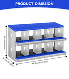 Garvee Chicken Nesting Box, 8 Compartment Metal Nesting Box