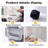 SEWIU 2pack 25 lbs Dog Food Storage Container,Collapsible Dog Food Container with Scoop,Pet/Dog/Cat/Bird Food/Cat litter Storage Containers to Keep Dry,Easy to Move.(Black+white)