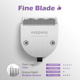 FuzzyFix Pre-Installed 1mm Fine Blade - Dog Clippers Replacement Blade Compatible with PC611VX, Detachable Pet Dog Grooming Clipper Stainless Steel Blade, 0.8-1.2mm Adjustable