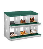Garvee Chicken Nesting Box, 6 Compartment Metal Nesting Box,Wall Mount Chicken Nesting Boxes for Laying Eggs,Easy Egg Collection,6 Room Nest Boxes for Chickens