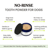 Isabella’s Clearly Teeth & Gums for Dogs | Natural Tooth Cleaning Powder | No-Rinse Dog Toothpaste Alternative with Coconut, Kelp & Cinnamon | Toothbrush Included | Vegan, Made in USA