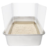 YOILES 3PCS Cat Litter Box Pee Shields,Transparent Easy Clean Splash Guard for Open Top Litter Pan 14.5×11.5in- Litter Box Not Included (3, Clear)