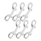 GLEAVI 6pcs Sturdy Stainless Steel Dog Leash Clips Double Ended Clips for Walking Training Swivel Snap Hooks