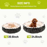 BUMUBI Cat Beds for Indoor Cats,Washable Round Pet Bed for Puppy and Kitty,Super Soft Durable Fabric Pet Beds, Washable Luxury Cat & Dog Bed 20.8inch