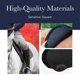 LeMieux Show Jumping Sensitive EuroJump Square Saddle Pad - English Saddle Pads for Horses - Equestrian Riding Equipment and Accessories (Black - Large)