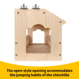 BESNEW Chinchilla Bridge Wooden,Small Animals Wooden Bridge and Platform,Chinchilla Habitat Toys for Squirrel Hamster Ferret Guinea Pig Sturdy Easy to Clean