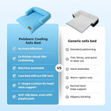 Pelsbarn Cooling Dog Bed - Ice Silk Summer Comfort, Self Cooling, Non-Slip Dog Cover, Durable & Washable, Bed for Extra Large Dogs 36"" x 38"", Support Shelter Dogs with Every Purchase (Blue)
