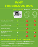 Furbulous True Odor-Free Automatic Self-Cleaning Cat Litter Box, Extra Large for 3–22 lbs Cats, Smart APP Control, Self-Pack & Refill System, 3 Waste Bags Included, Upgraded Model - White