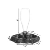 Automatic Reptile Water Dish 13.5Oz Reptile Water Bowl Bearded Dragon Leopard Gecko Snake Lizard Terrarium Tank Accessories… (Black)