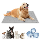YAWOTA Dog Cooling Mat, 2026 Upgraded Pet Cooling Pad for Dogs Cats, No Water Needed, Ideal for Indoor Outdoor Use, Solid Gel Based Self, Portable Dog Cool Bed for Summer (Gray, Medium)
