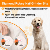 Diamond Rotary Pet Nail Grinder Bits Dog Nail Grinder Replacement Head -5PCS 1/8" Replacement Grinder Wheel for Animals Nail Care(Mixed)
