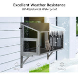 beeNbkks Bug Proof Cat Catio, Window Cat House with Metal Mesh, Outdoor Enclosure for Indoor Pets, Expandable Wooden Perch, Safe Comfortable Haven for Pets, Keep Bugs Insects Out